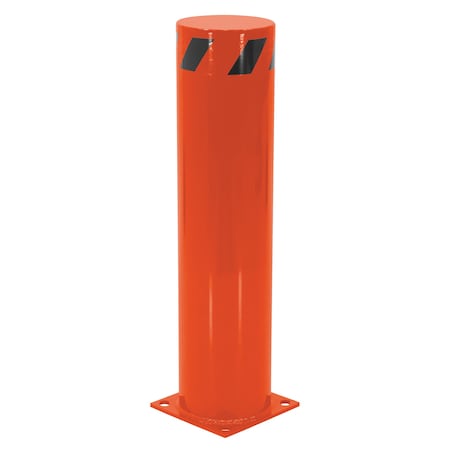 STEEL PIPE SAFETY BOLLARD 36X8.5 ORNGE